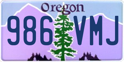 OR license plate 986VMJ