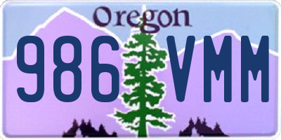 OR license plate 986VMM