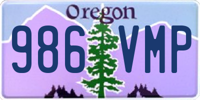OR license plate 986VMP