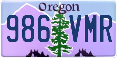 OR license plate 986VMR
