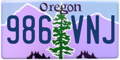 OR license plate 986VNJ
