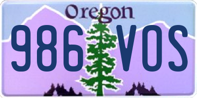 OR license plate 986VOS