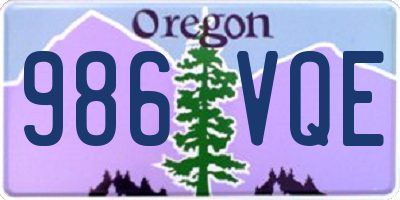 OR license plate 986VQE