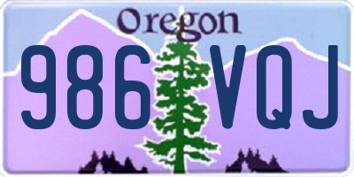 OR license plate 986VQJ