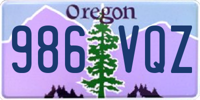 OR license plate 986VQZ