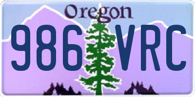 OR license plate 986VRC