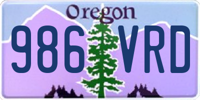 OR license plate 986VRD