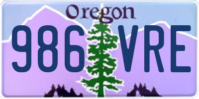 OR license plate 986VRE