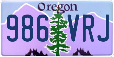 OR license plate 986VRJ