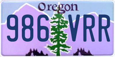 OR license plate 986VRR