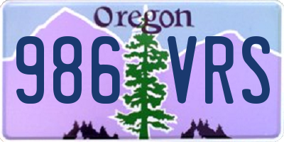 OR license plate 986VRS