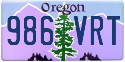 OR license plate 986VRT