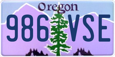 OR license plate 986VSE