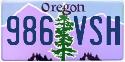 OR license plate 986VSH