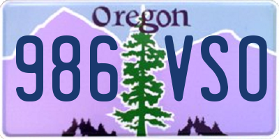 OR license plate 986VSO