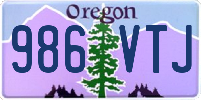 OR license plate 986VTJ