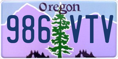 OR license plate 986VTV