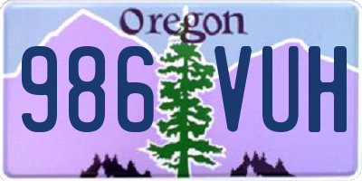 OR license plate 986VUH