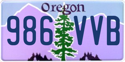 OR license plate 986VVB