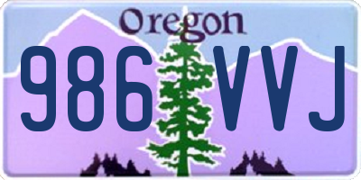 OR license plate 986VVJ