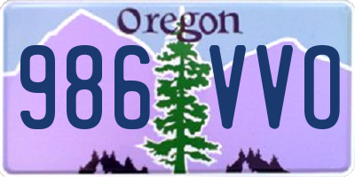 OR license plate 986VVO