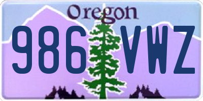 OR license plate 986VWZ