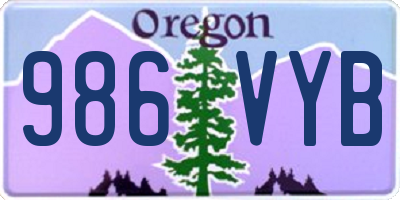 OR license plate 986VYB