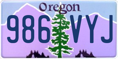 OR license plate 986VYJ