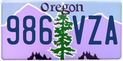 OR license plate 986VZA