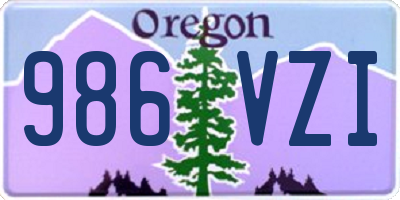 OR license plate 986VZI