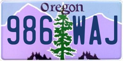 OR license plate 986WAJ