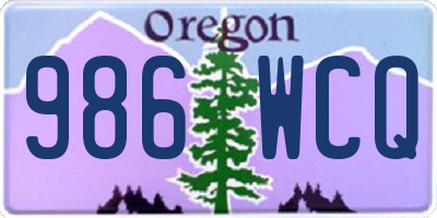 OR license plate 986WCQ