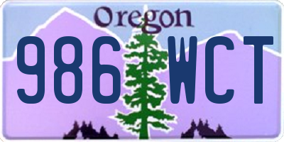 OR license plate 986WCT