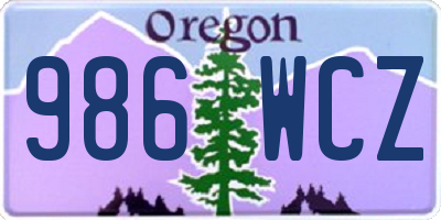 OR license plate 986WCZ