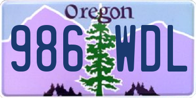 OR license plate 986WDL