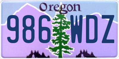 OR license plate 986WDZ