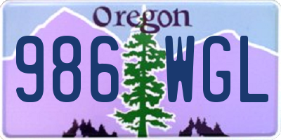 OR license plate 986WGL