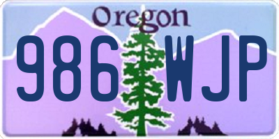 OR license plate 986WJP