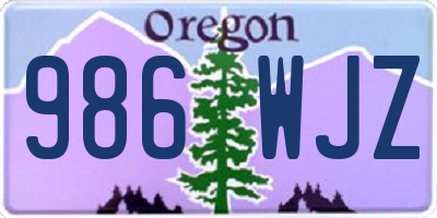 OR license plate 986WJZ