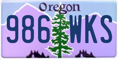 OR license plate 986WKS