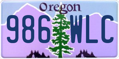 OR license plate 986WLC