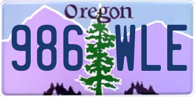 OR license plate 986WLE