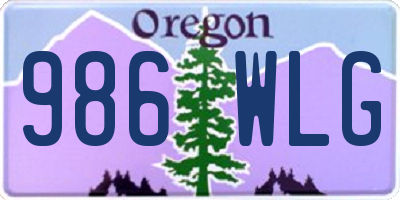 OR license plate 986WLG