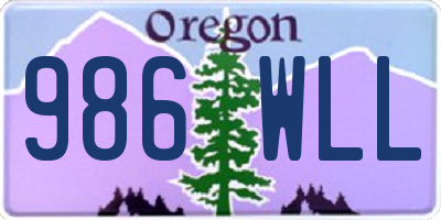 OR license plate 986WLL