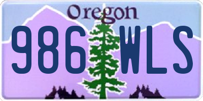 OR license plate 986WLS
