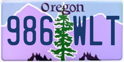 OR license plate 986WLT