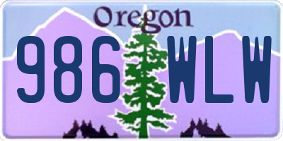 OR license plate 986WLW