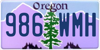 OR license plate 986WMH