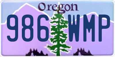 OR license plate 986WMP