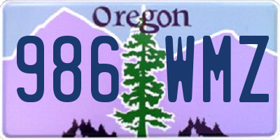 OR license plate 986WMZ